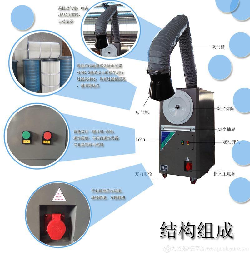 可移動式單臂焊接煙塵凈化器 車間除塵吸風(fēng)效果好 就找青島森一