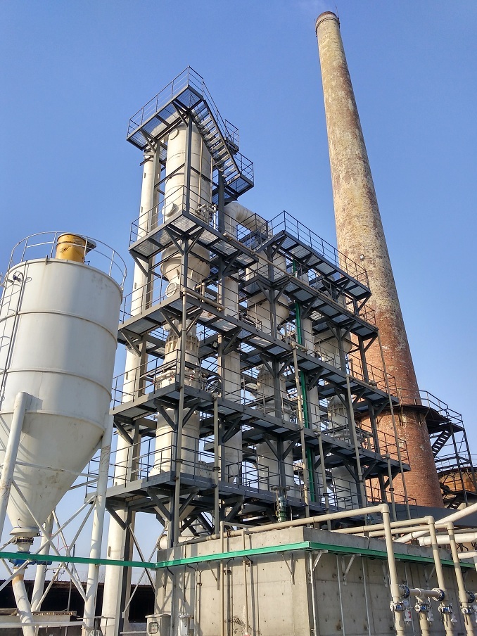 反射爐氣動(dòng)乳化脫硫塔脫硫、脫硝、除塵、消白一體化